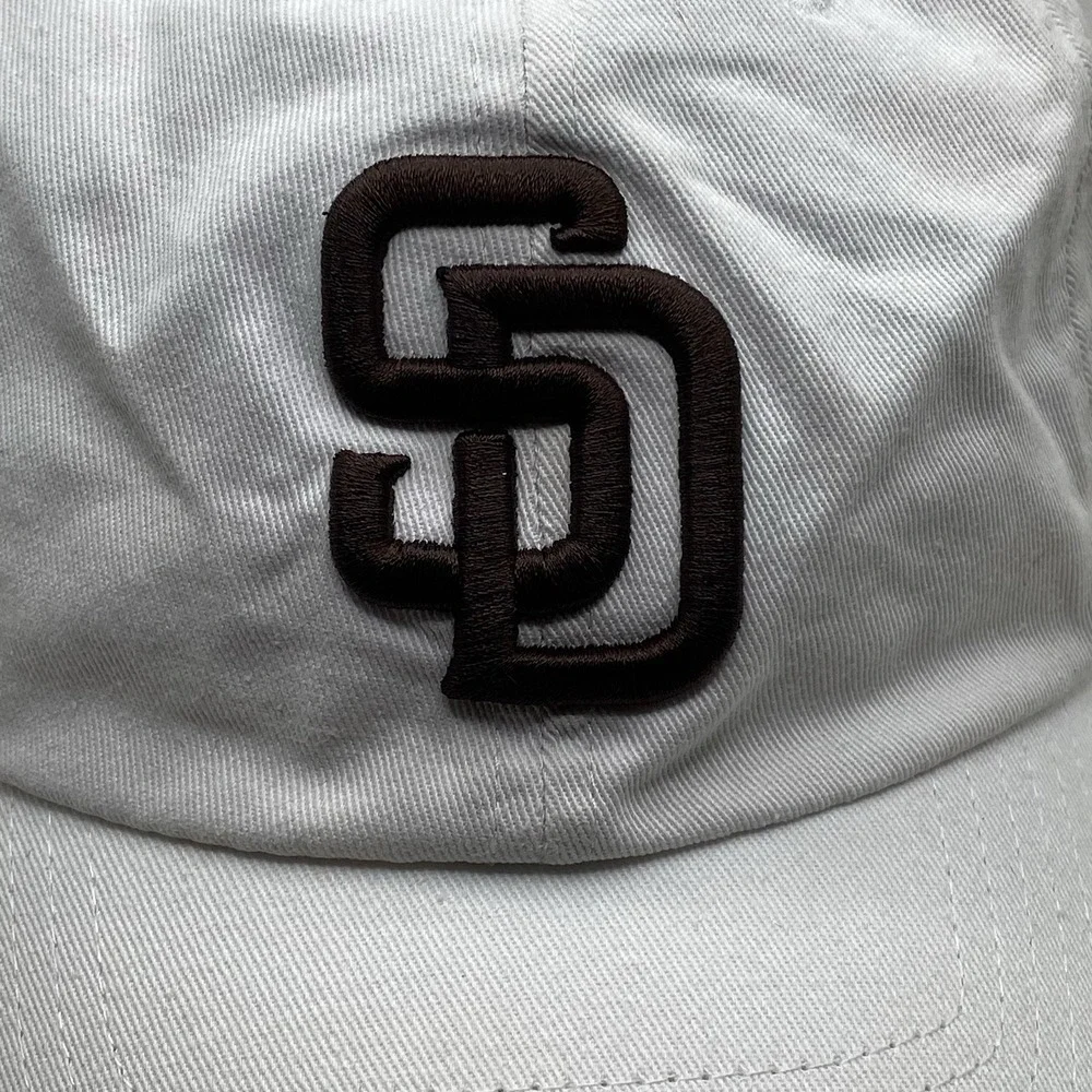 San Diego‎ Padres White Dye 47 Brand Clean Up Strapback VGC Cotton Cleaned